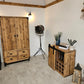 Industrial Drinks Cabinet – Tall Metal Bar Cabinet for Home & Entertaining - DK Fabrications