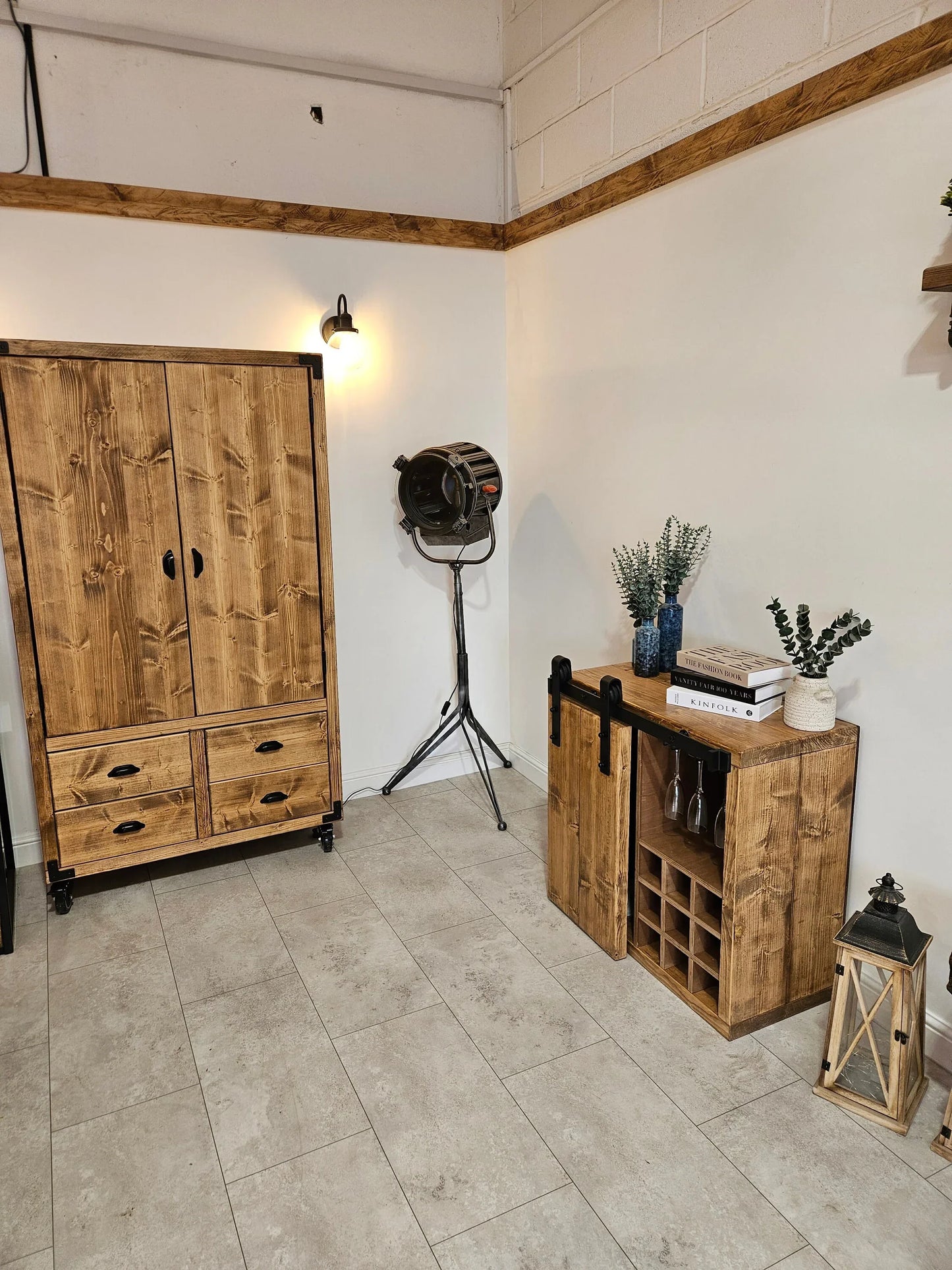 Industrial Drinks Cabinet – Tall Metal Bar Cabinet for Home & Entertaining - DK Fabrications