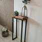 Industrial Side Table – Slim Narrow Console Table for Hallway & Living Room - DK Fabrications