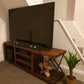 Rustic TV Stand – Wooden TV Unit with Industrial Charm - DK Fabrications