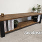Industrial Rustic Vanity Unit with Cupboard – Solid Wood & Metal
