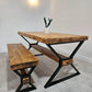 Chunky Solid Wood Dining Table – Rustic Farmhouse Style - DK Fabrications