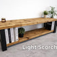 Industrial Rustic Vanity Unit with Cupboard – Solid Wood & Metal