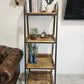 Industrial Bookshelf – Metal & Wood Ladder Shelf for Storage & Display - DK Fabrications
