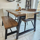 Rustic Industrial A-Frame Dining Table – Wood & Metal Table - DK Fabrications