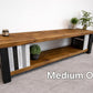 Industrial Rustic Vanity Unit with Cupboard – Solid Wood & Metal