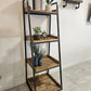 Industrial Bookshelf – Metal & Wood Ladder Shelf for Storage & Display - DK Fabrications