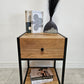 Solid Oak Bedside Table – Handmade Industrial Oak Nightstand - DK Fabrications