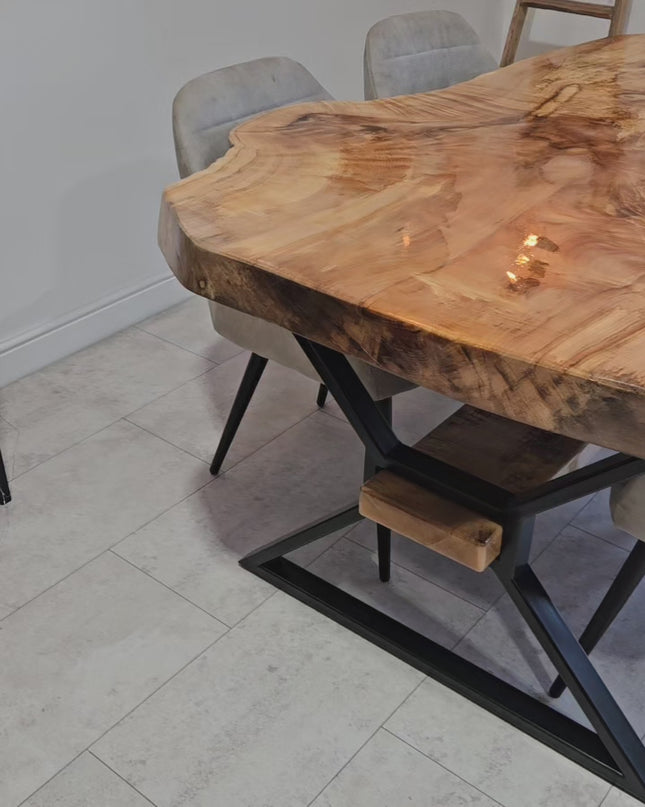 Live edge Sycamore dining table