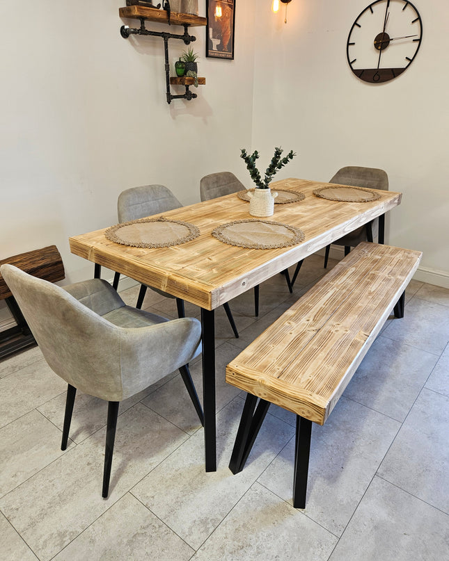 Industrial Hairpin style Dining Table | UK Made - DK Fabrications