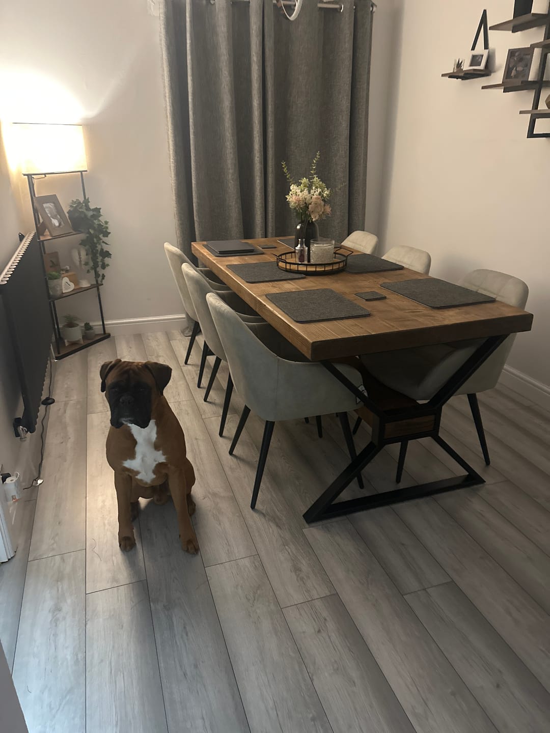 Chunky Solid Wood Dining Table – Rustic Farmhouse Style