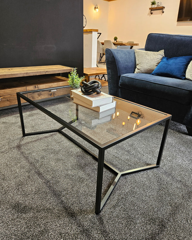 Glass coffee table|UK Made - DK Fabrications