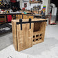 Industrial Drinks Cabinet with Barn-Style Door – Solid Wood & Metal