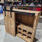 Industrial Drinks Cabinet with Barn-Style Door – Solid Wood & Metal