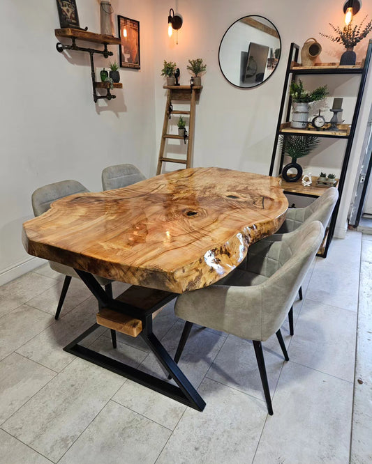Live edge Sycamore dining table