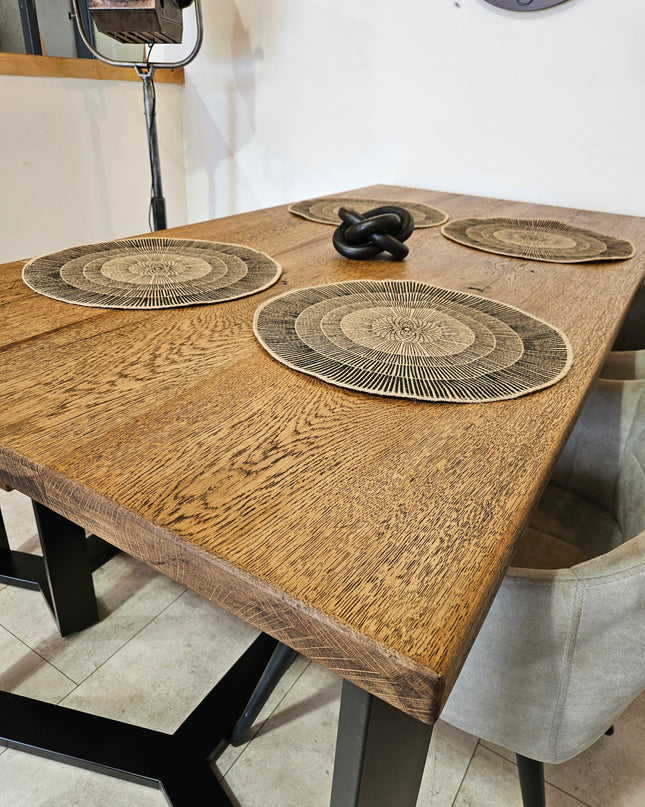 Solid oak dining table|UK Made - DK Fabrications