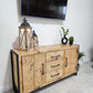 Rustic Industrial Sideboard – Wood & Metal Storage Cabinet - DK Fabrications