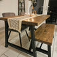 Rustic Industrial A-Frame Dining Table – Wood & Metal Table - DK Fabrications