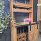 Industrial Drinks Cabinet – Handmade Solid Wood & Steel Bar Cabinet - DK Fabrications