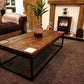 Handmade Industrial Rustic Coffee Table – Solid Wood & Metal - DK Fabrications