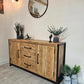 Rustic Industrial Sideboard – Wood & Metal Storage Cabinet - DK Fabrications