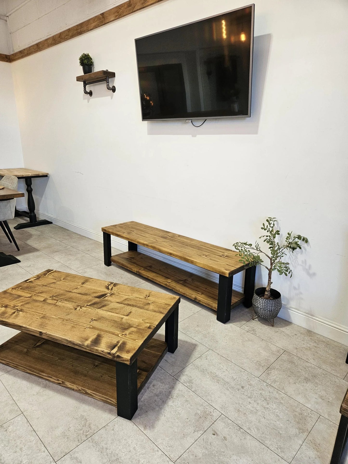 Rustic TV Stand – Industrial Furniture Media Console - DK Fabrications
