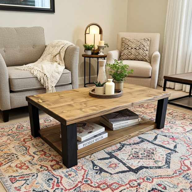 rustic farmhouse coffee table 