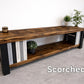 Industrial Rustic Vanity Unit with Cupboard – Solid Wood & Metal