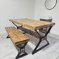 Chunky Solid Wood Dining Table – Rustic Farmhouse Style - DK Fabrications