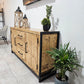 Rustic Industrial Sideboard – Wood & Metal Storage Cabinet - DK Fabrications