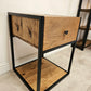 Solid Oak Bedside Table – Handmade Industrial Oak Nightstand - DK Fabrications