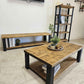 Farmhouse Wooden Coffee Table – Rustic Living Room Table with Storage - DK Fabrications