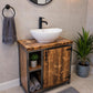 Rustic Vanity Unit – Industrial-Style Bathroom Cabinet for Small Spaces