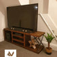 Rustic TV Stand – Wooden TV Unit with Industrial Charm - DK Fabrications