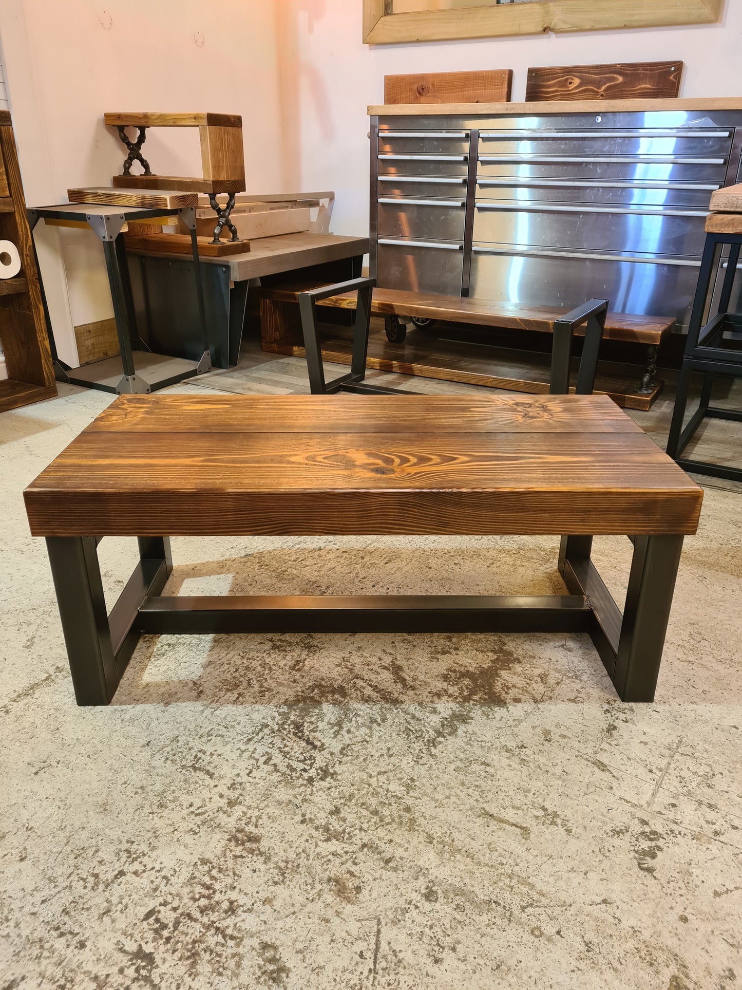 Chunky coffee table industrial
