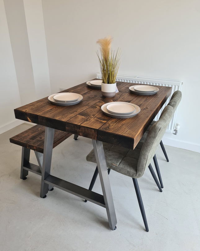 Industrial Dining Table-A Frame legs | UK Made