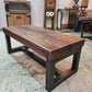 Chunky Industrial Coffee Table – Solid Wood & Metal - DK Fabrications