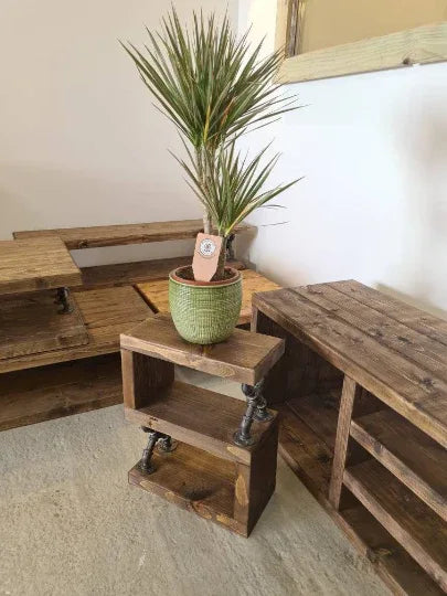 Handmade Rustic Side Table – Solid Wood Accent Table - DK Fabrications