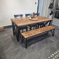 Industrial Dining Table – Wood & Metal Table - DK Fabrications