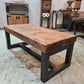 Chunky Industrial Coffee Table – Solid Wood & Metal - DK Fabrications