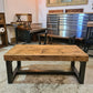 Chunky Industrial Coffee Table – Solid Wood & Metal - DK Fabrications
