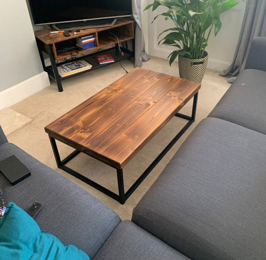 Square timber coffee deals table