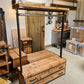 Industrial Rustic Clothes Rail – Solid Wood & Metal - DK Fabrications