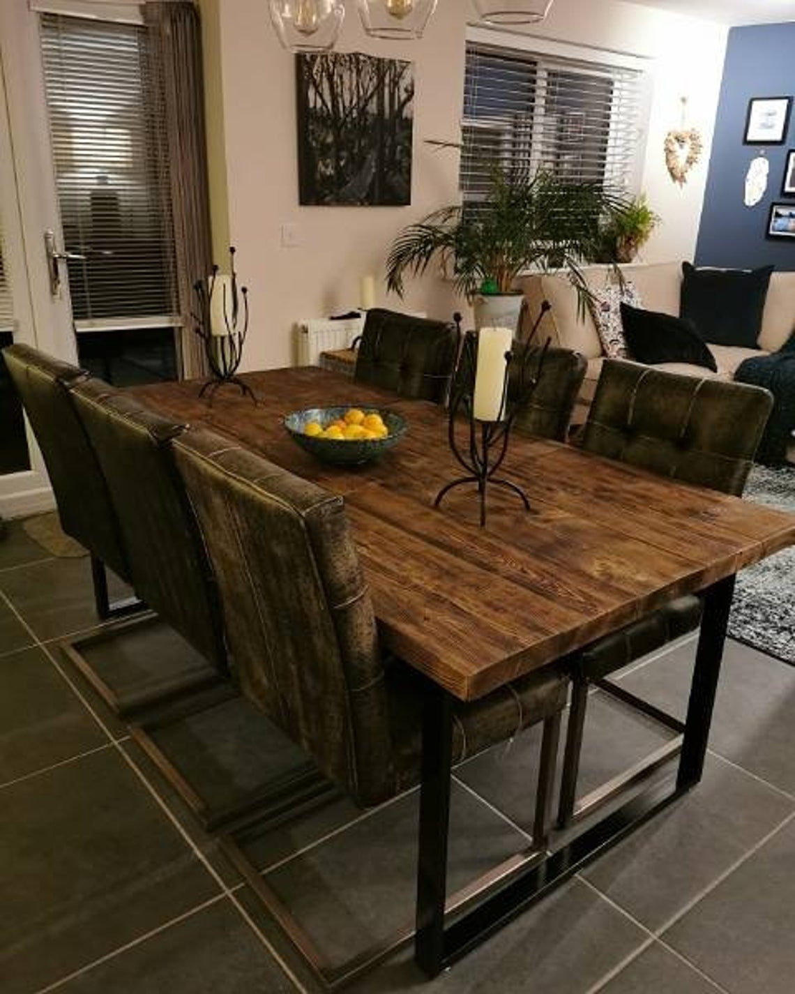 Dining Table Rustic Industrial